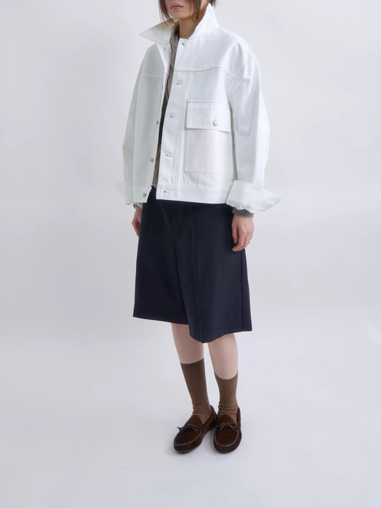 Studio Nicholson STUDIO NICHOLSON Type-1 White Unwashed Denim Jacket S1 Size S / US 4 / IT 40 - 3 Thumbnail