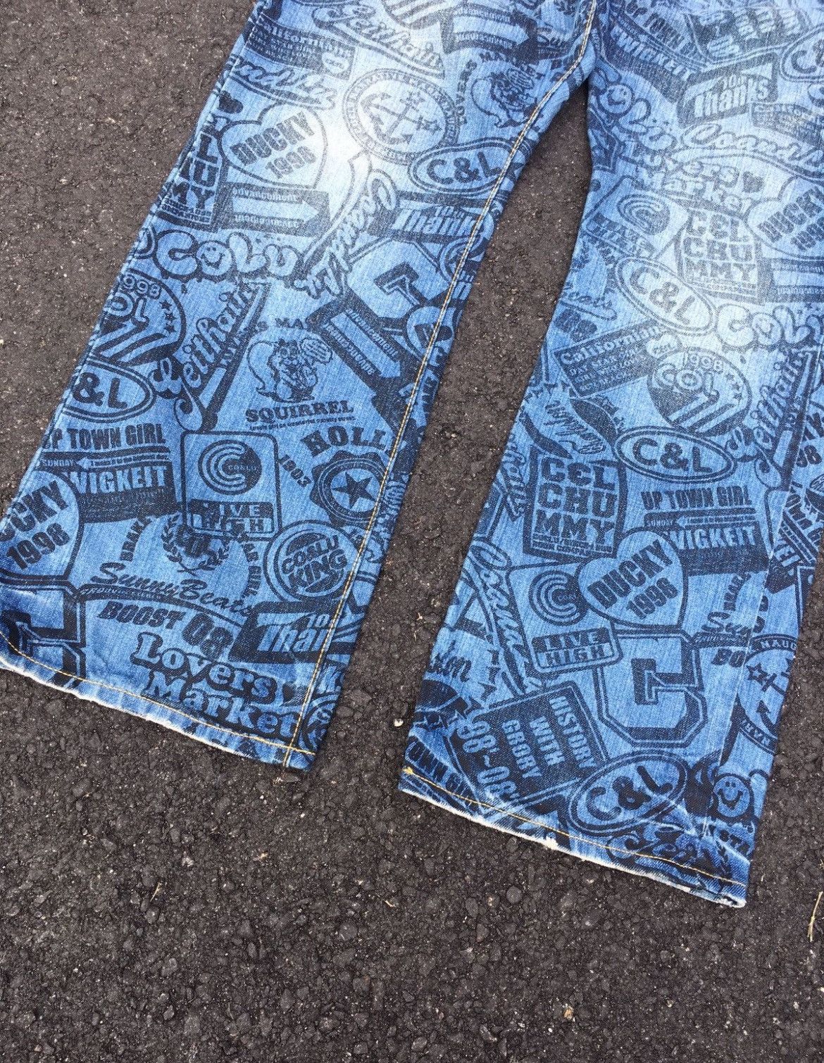 Hysteric Glamour × If Six Was Nine × Japanese Brand Flare💥 90s Insane Cocolulu Full Print Jean Size US 33 - 3 Thumbnail