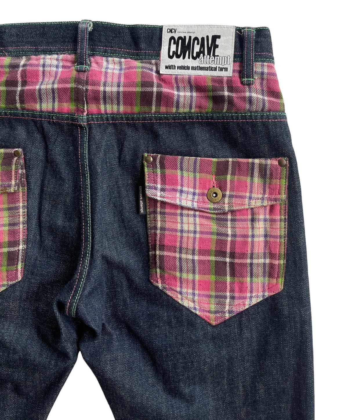 Japanese Brand Concave Attempt Double Waist Flare Denim Size US 31 - 5 Thumbnail