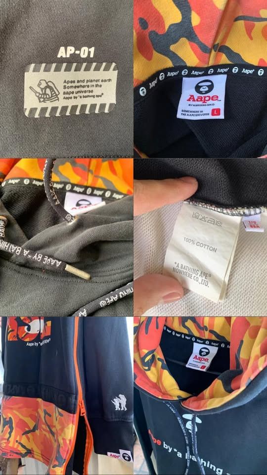 Aape Aape by A Bathing Ape Pullover Hoodie Size US L / EU 52-54 / 3 - 5 Thumbnail