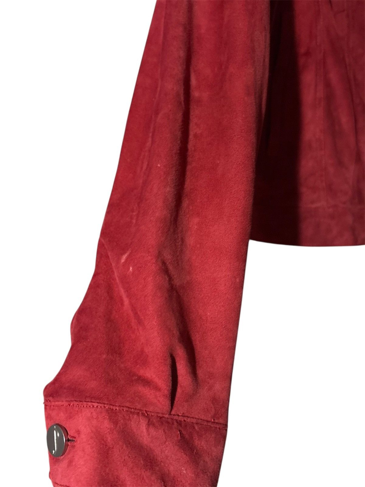 Jarod John Leonard JJL Goat Suede Red Trucker Jacket Size US M / EU 48-50 / 2 - 9 Thumbnail