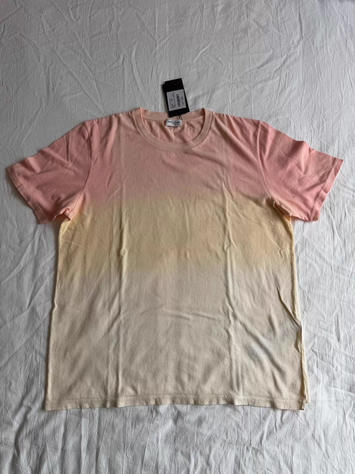 Saint Laurent Paris Saint Laurent Men's Rainbow Gradient T-shirt K33 Size US L / EU 52-54 / 3 - 1 Thumbnail