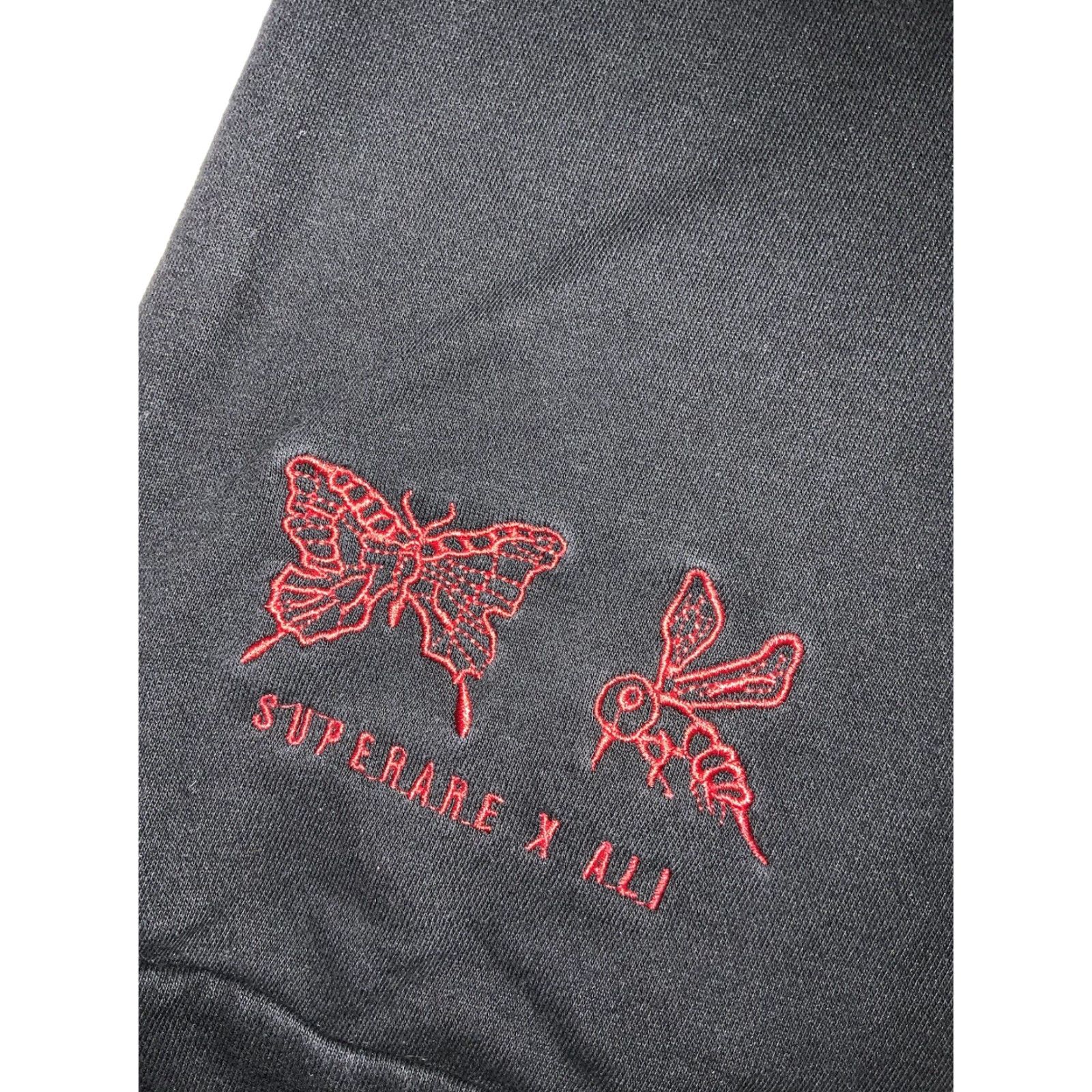 Vintage VINTAGE Superare X Muhammad Ali Fly Like Butterfly Sting Like Bee S/S Pullover Hoodie M Men Black Size US M / EU 48-50 / 2 - 6 Thumbnail