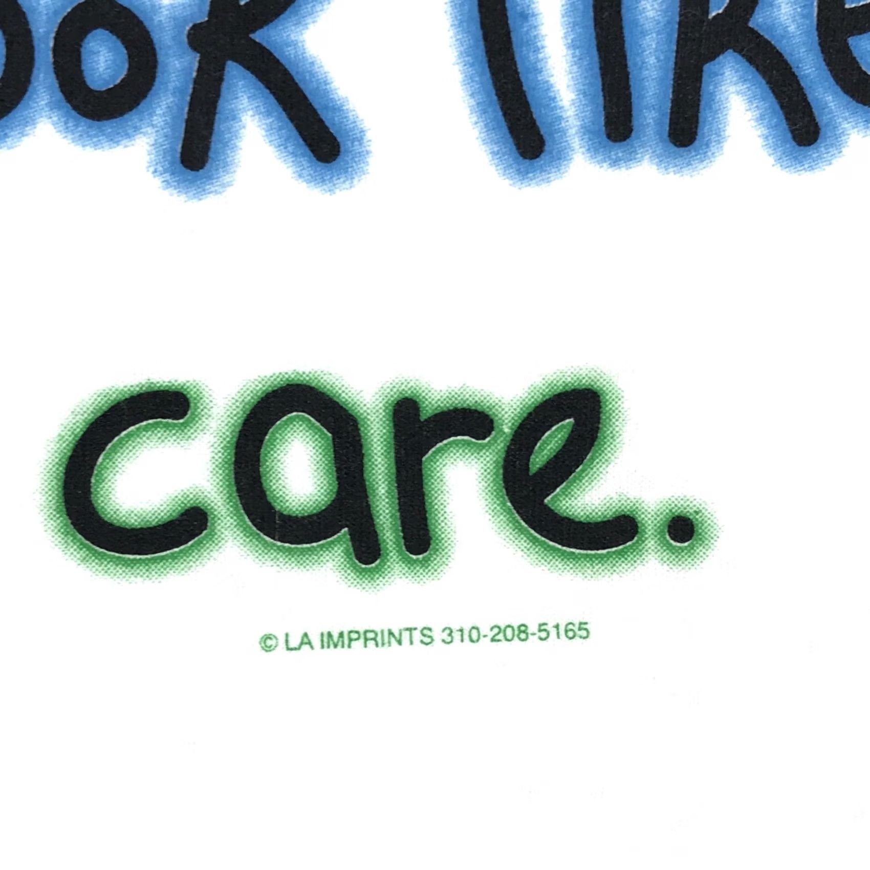 Delta VINTAGE TO THE UNTRAINED EYE IT LOOKS LIKE I CARE T-Shirt XL joke 90s White Unisex Adults Size US XL / EU 56 / 4 - 4 Thumbnail