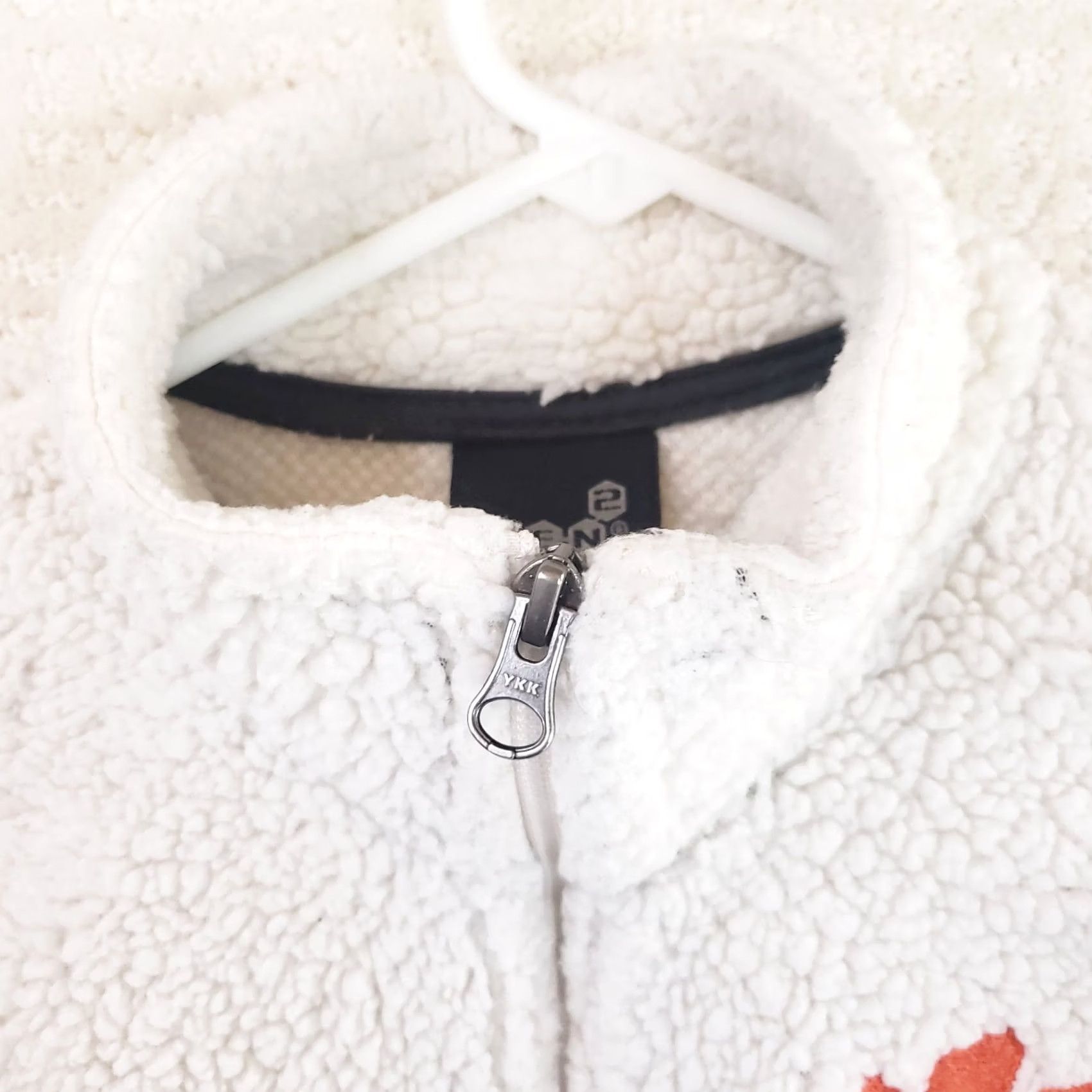 Vintage Clemson Tigers Sherpa Fleece Pullover Mock Neck 1/4 Zip Women's M White Orange Logo Embroidered Pullover Sweater Jackets Size M / US 6-8 / IT 42-44 - 5 Thumbnail