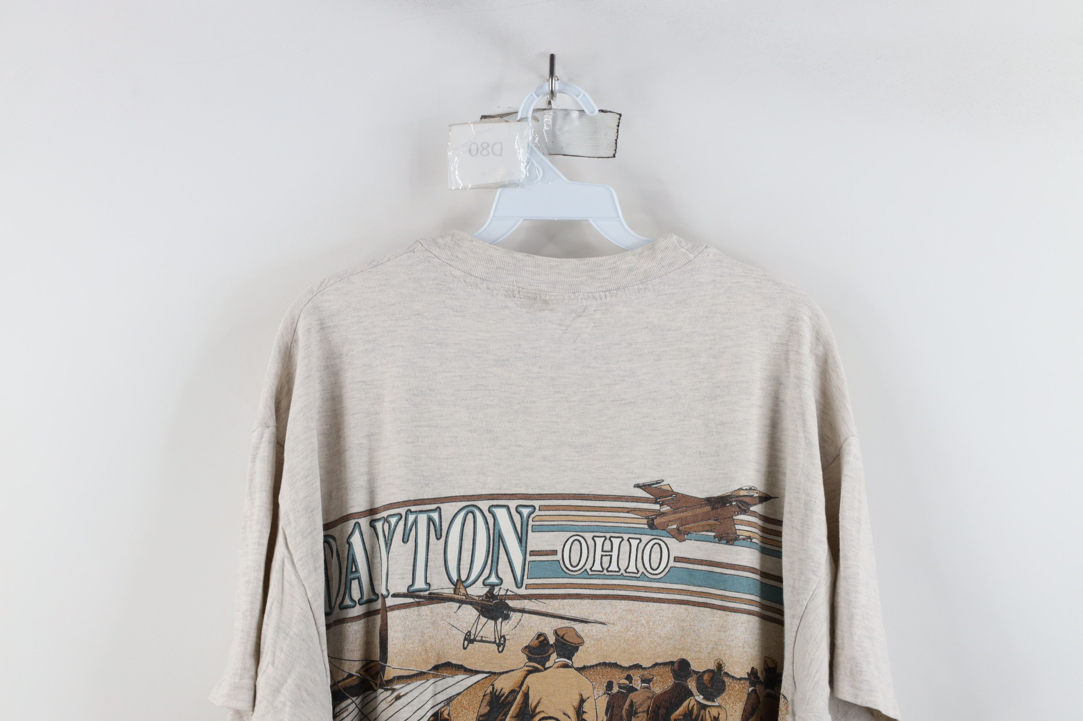 Vintage Vintage 90s Streetwear Dayton Ohio Airplane Flying T-Shirt Size US XL / EU 56 / 4 - 13 Thumbnail