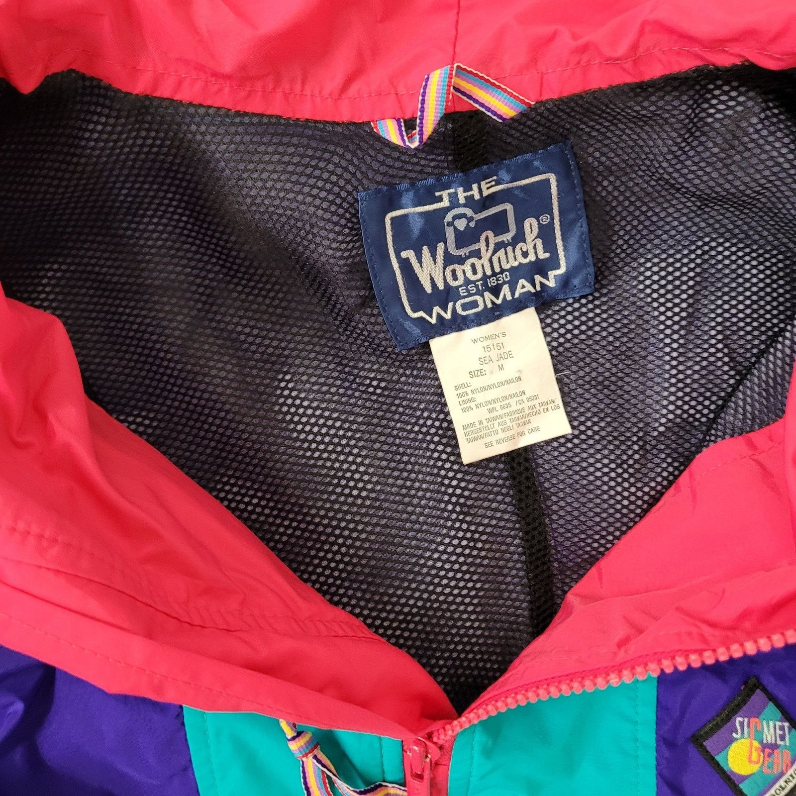Woolrich Woolen Mills VTG Woolrich Sea-Jade Anorak Womens Medium Sigmet-Gear Nylon Size M / US 6-8 / IT 42-44 - 3 Thumbnail