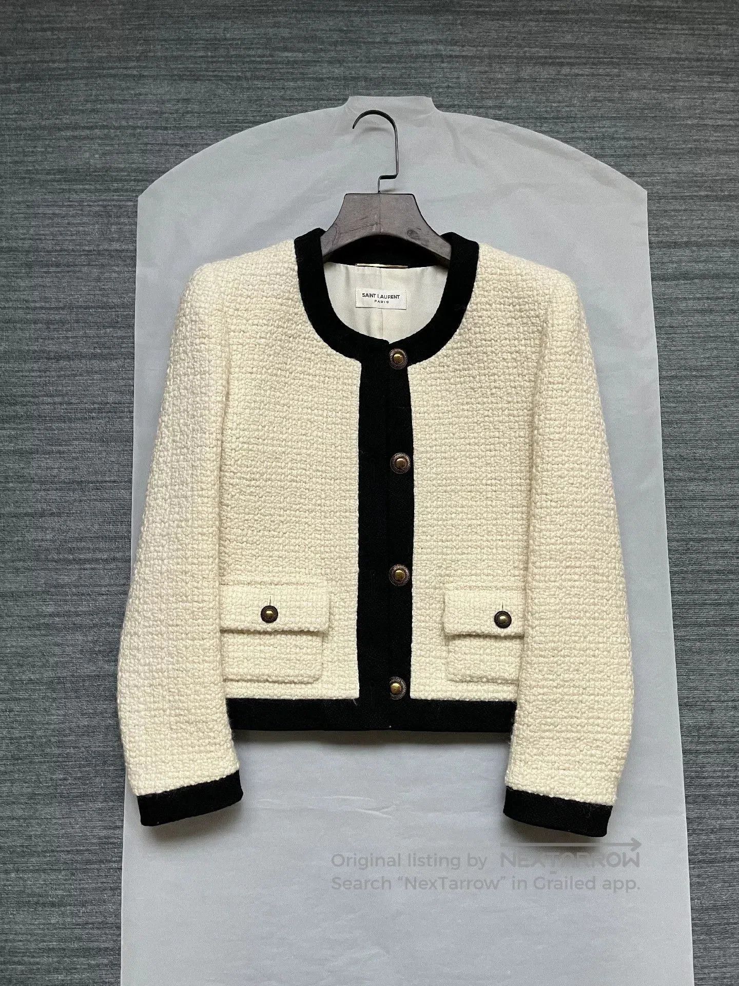 Saint Laurent Paris Saint Laurent Tweed Short Jacket. Size XS / US 0-2 / IT 36-38 - 1 Thumbnail