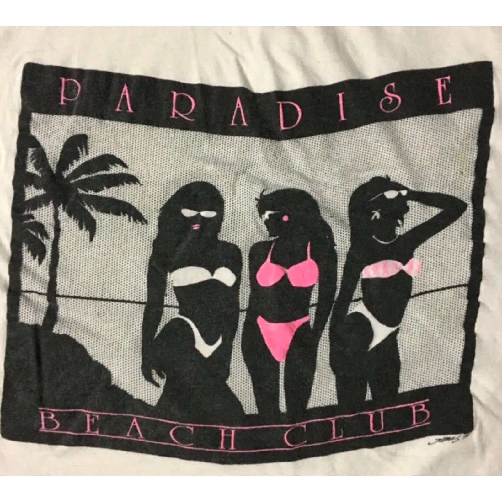 Paradise VINTAGE Paradise Beach Club Faded Distress Tank Top XS Surf Grunge California OP Size US XS / EU 42 / 0 - 3 Thumbnail