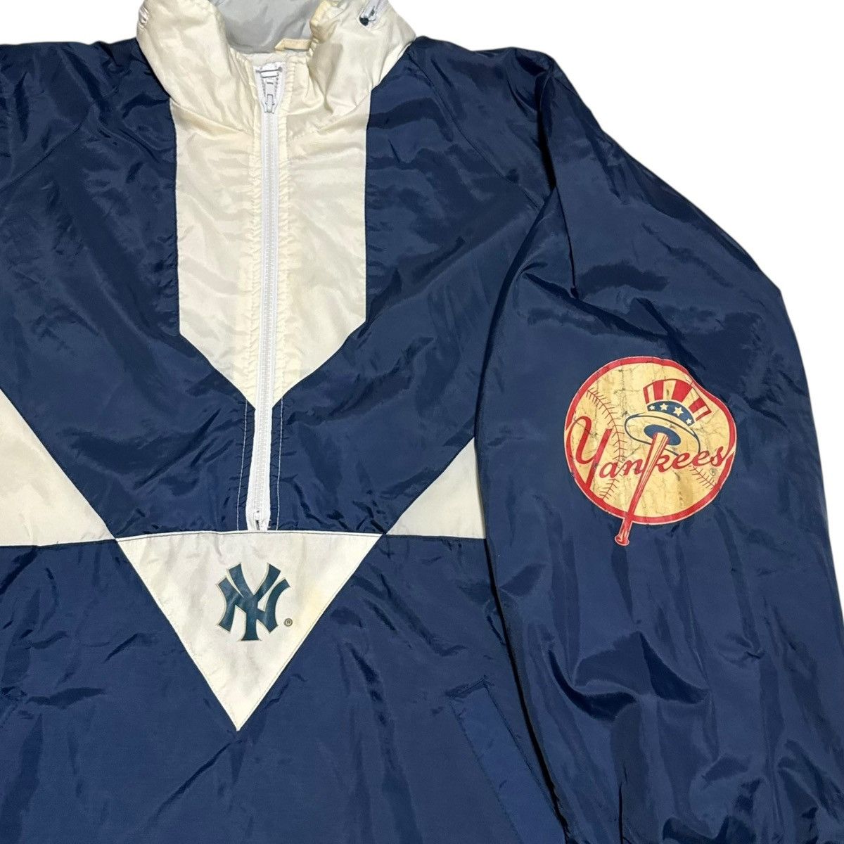 MLB Vintage MLB New York Yankees Distressed Windbreaker Men's XL Size US XL / EU 56 / 4 - 2 Thumbnail
