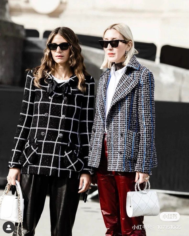 Chanel Chanel Roof series black and white plaid lotus leaf collar Size XS / US 0-2 / IT 36-38 - 8 Thumbnail