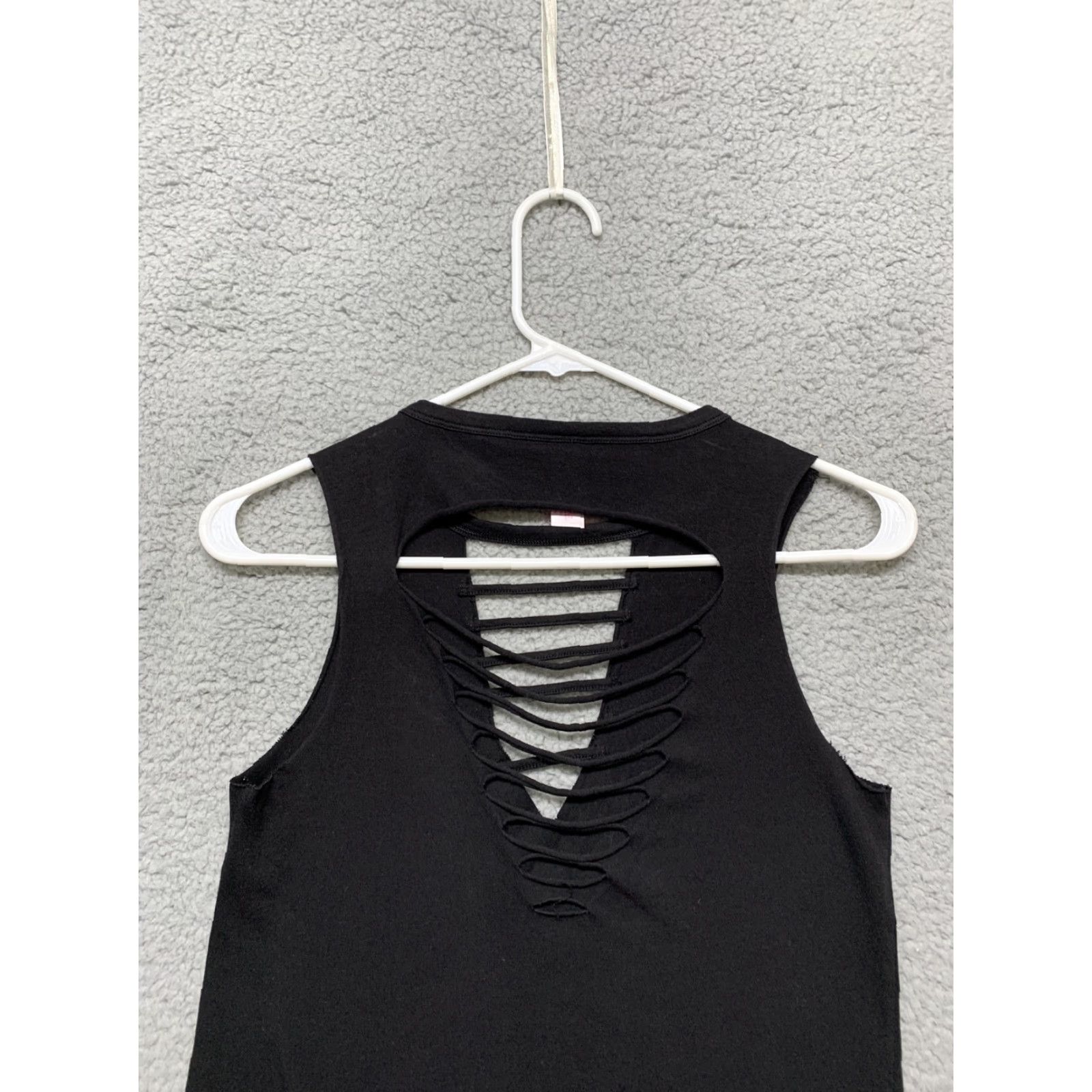 Vintage No Boundaries Skull Red White Blue Black Sleeveless Shredded Graphic Tank Top XS Grey? Size XS / US 0-2 / IT 36-38 - 5 Thumbnail