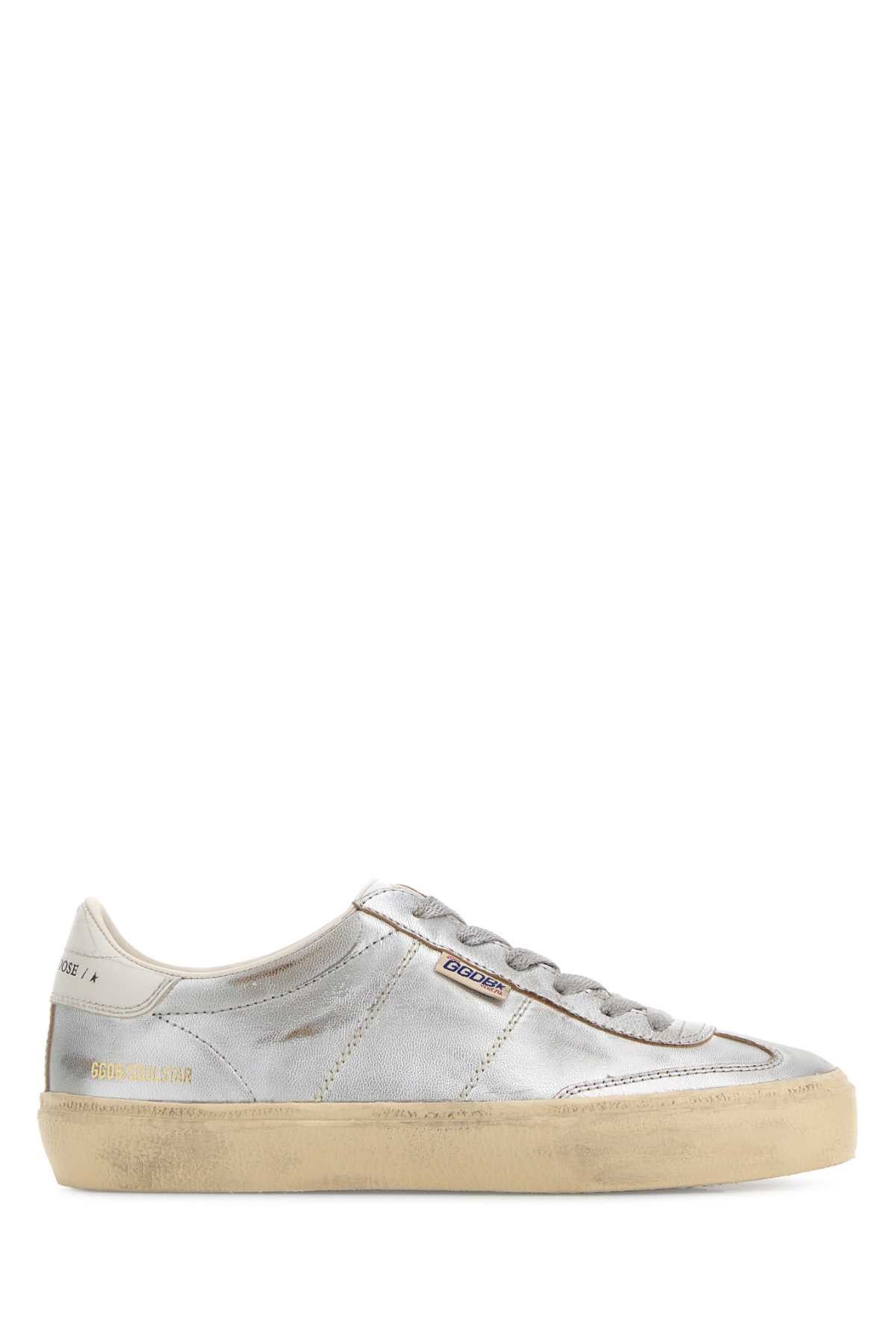 Golden Goose Silver Leather Soul Star Sneakers Size US 11 / IT 41 - 1 Thumbnail