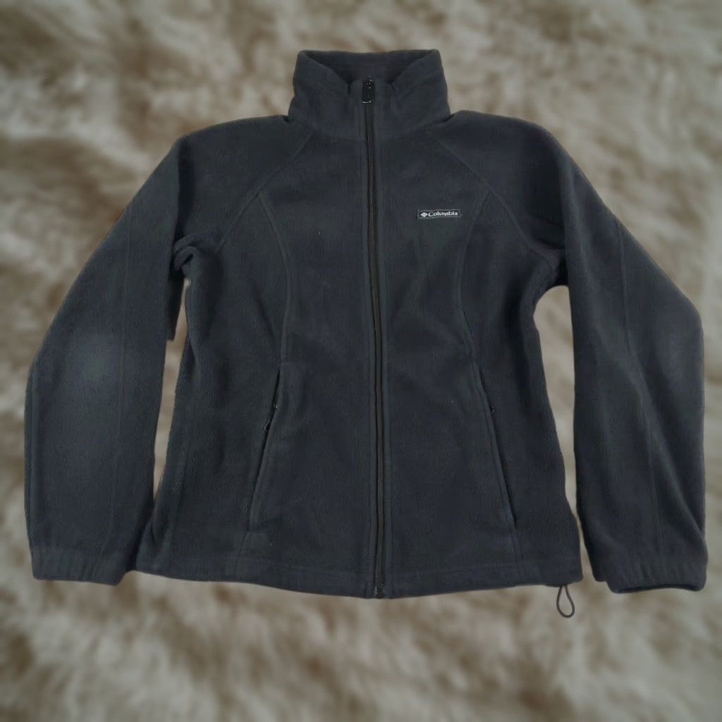 Vintage Columbia Jacket Womens PS Black Fleece Full Zip Up Sweater Sweatshirt Size S / US 4 / IT 40 - 1 Thumbnail