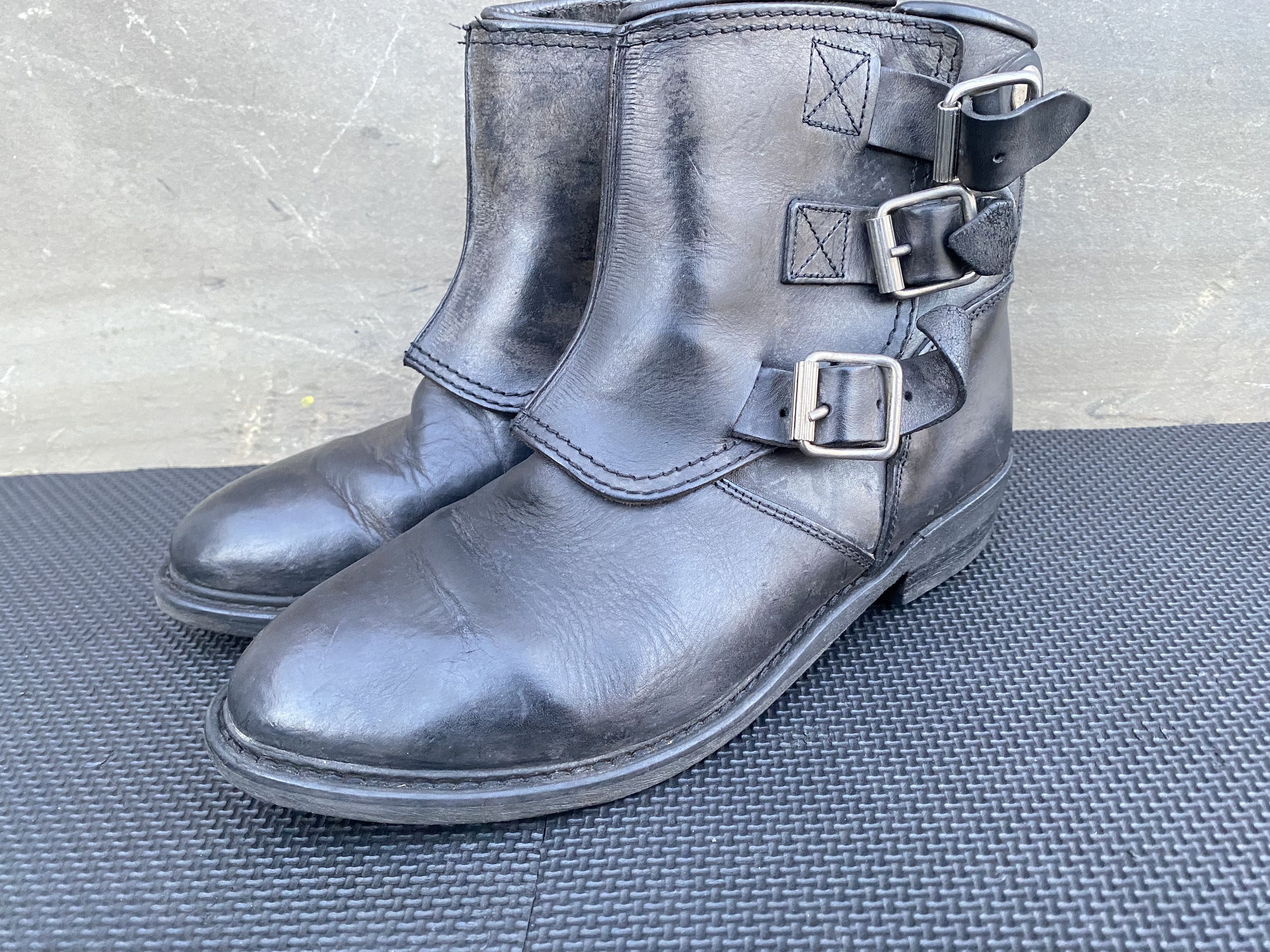 Golden Goose Golden Goose Buckle Biker Black/Gray - Women's Distressed Size US 8 / IT 38 - 4 Thumbnail