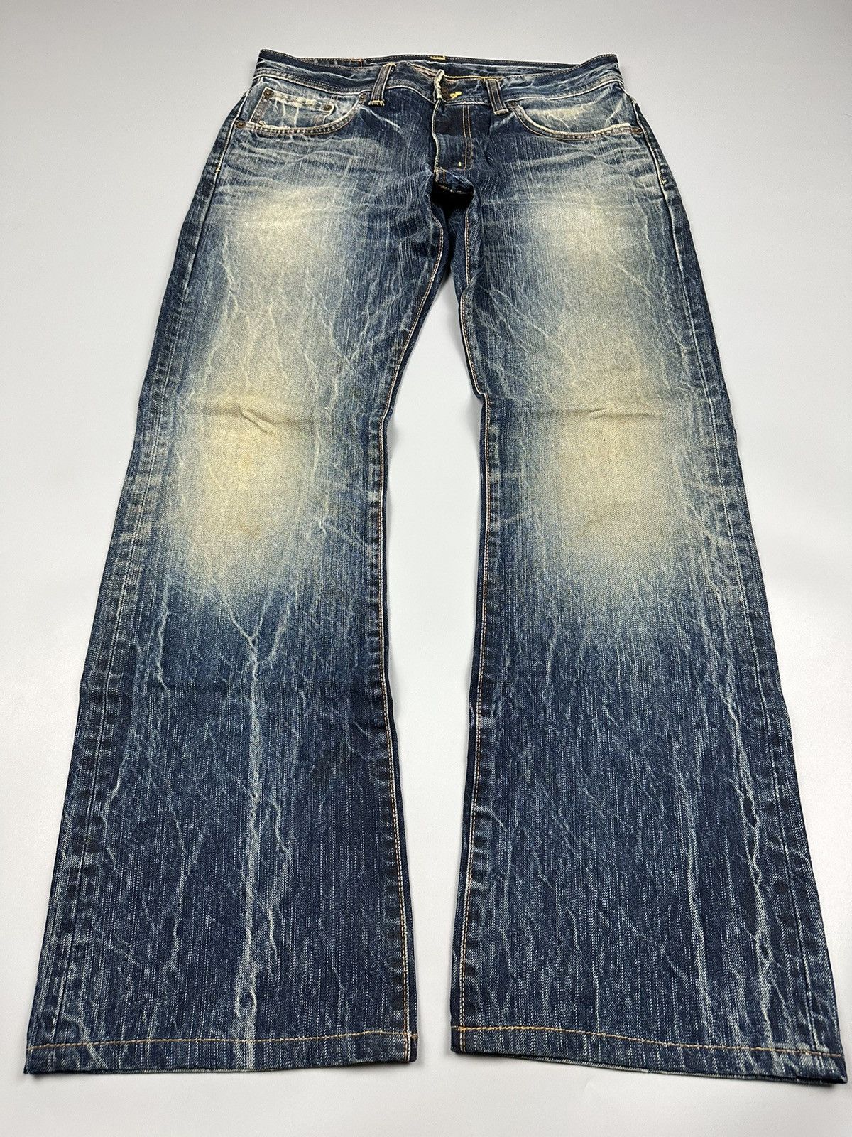 Edwin Vintage Edwin 511 Whiskered Flare Denim Size US 33 - 3 Thumbnail