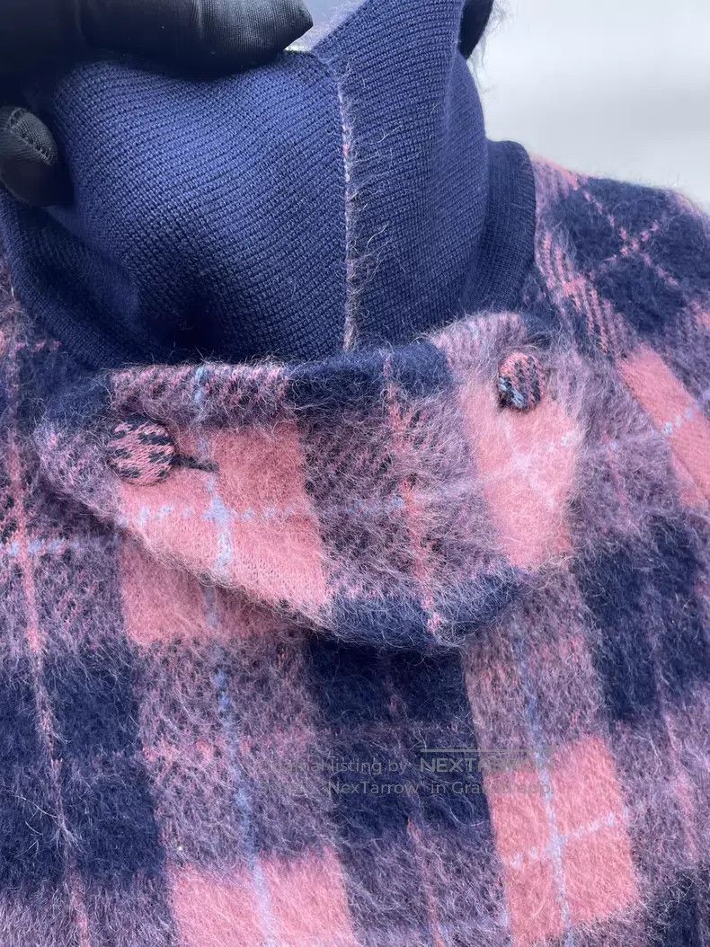 Louis Vuitton Louis Vuitton Wool Mohair Blend Plaid Coat Size M / US 6-8 / IT 42-44 - 4 Thumbnail