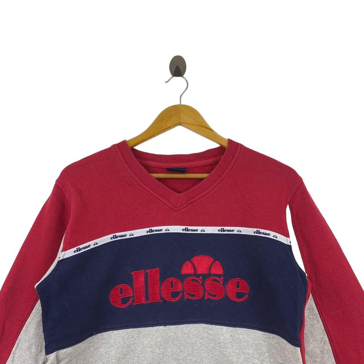 Ellesse ELLESSE ITALIA Embroidered V Neck Sweatshirt Sweater Size M / US 6-8 / IT 42-44 - 3 Thumbnail