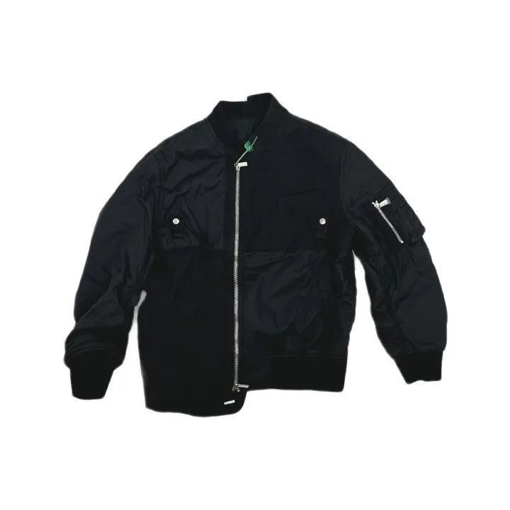 Dior Dior Dior x Sacai Black Irregular Pilot Jacket 0079-2507 Size US L / EU 52-54 / 3 - 1 Thumbnail