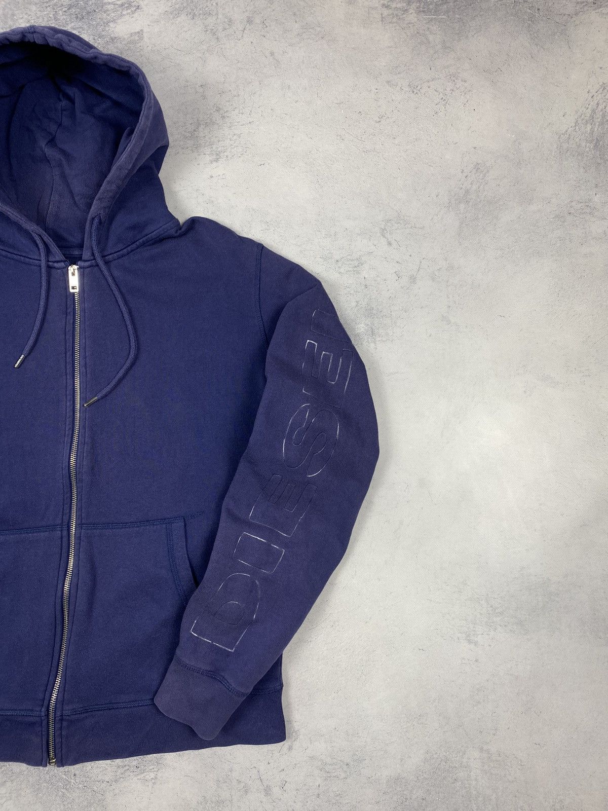 Diesel Diesel Zip Up Big Logo faded blue hoodie size L Size US L / EU 52-54 / 3 - 2 Thumbnail