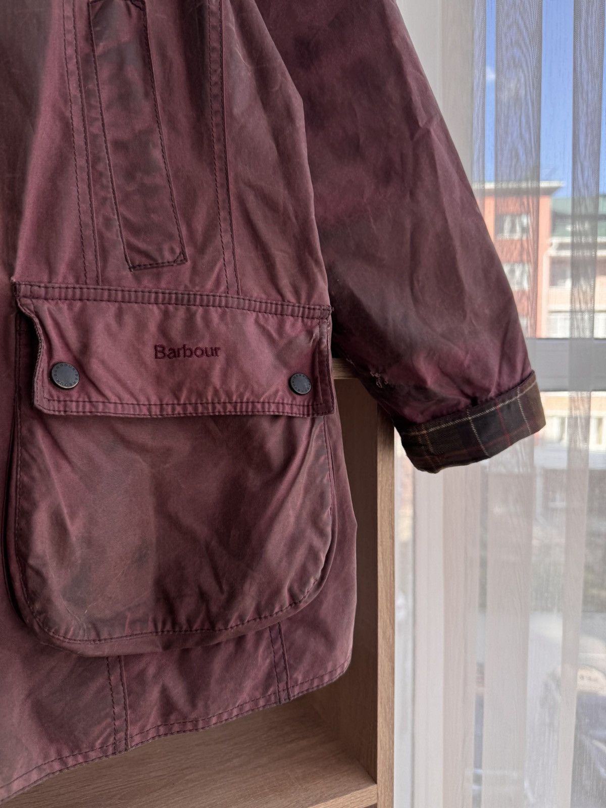 Barbour × Vintage Vintage Barbour Tartan Classic W’ Beadnell Wax Jacket Size XXL / US 16-18 / IT 52-54 - 10 Thumbnail