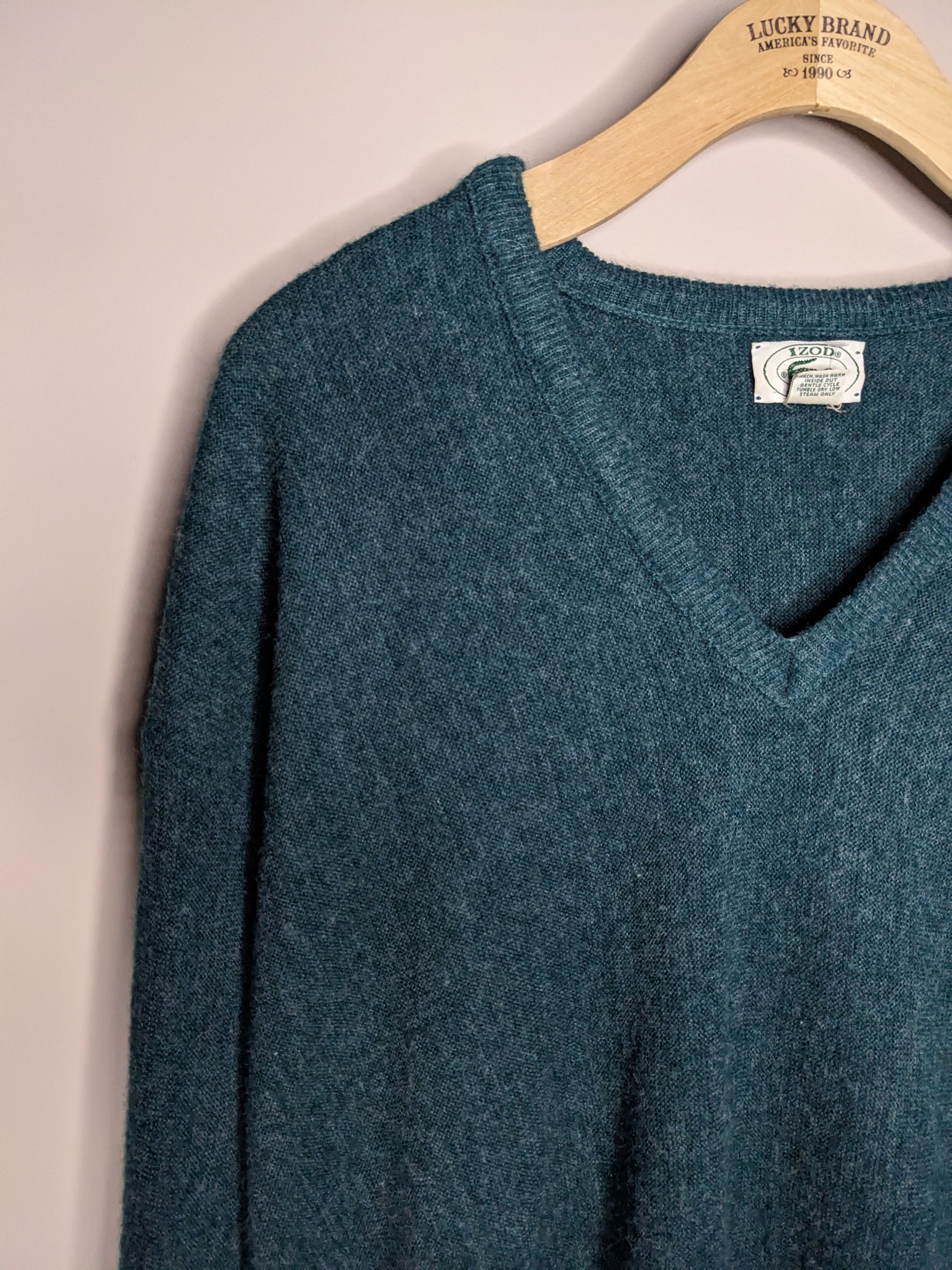 Lacoste VTG Izod Lacoste V Neck Orlon Sweater XL Made USA 1970-80s Size US XL / EU 56 / 4 - 5 Thumbnail