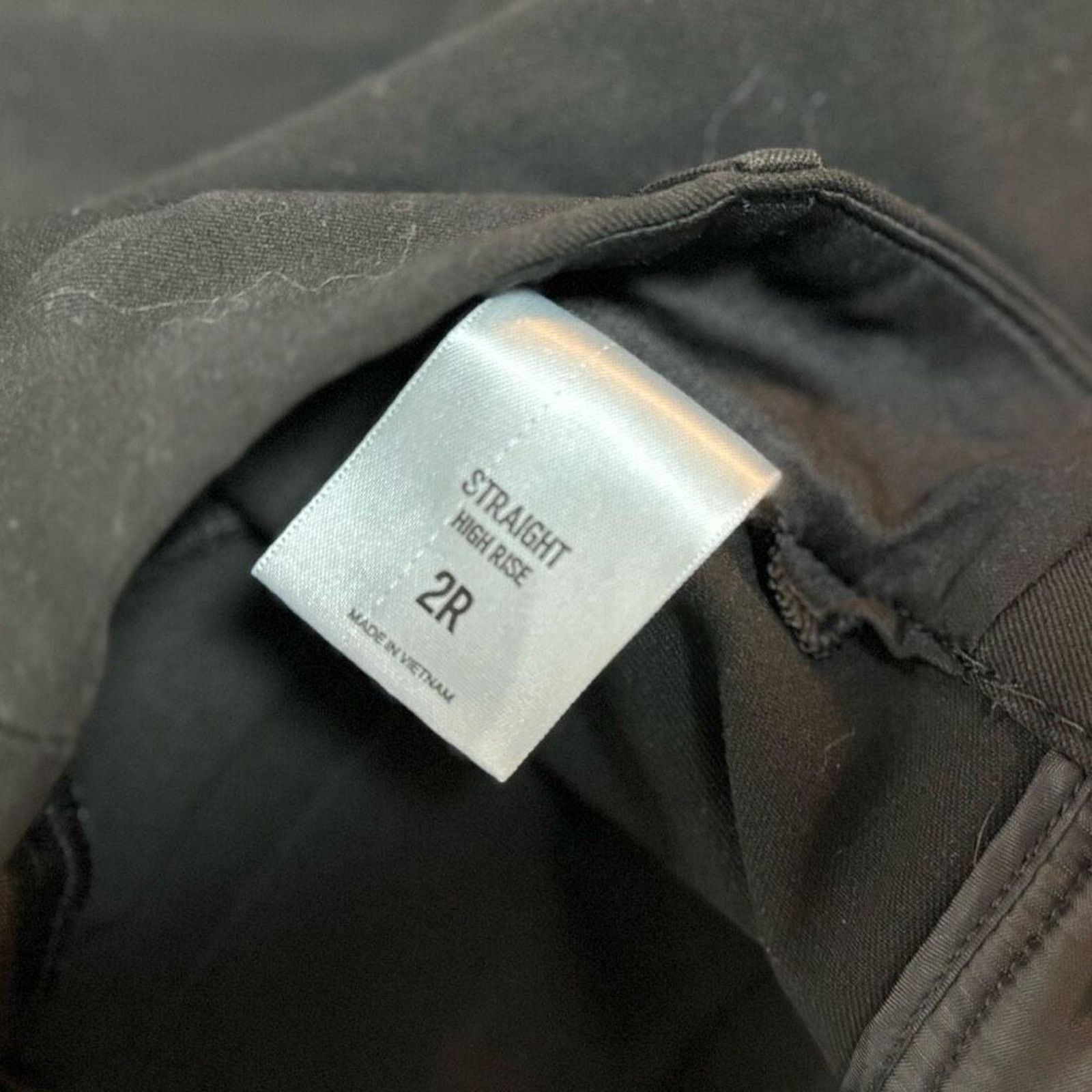 Express Express Black Straight-Leg High-Rise Trousers | Sz 2R Size 26" / US 2 / IT 38 - 5 Thumbnail