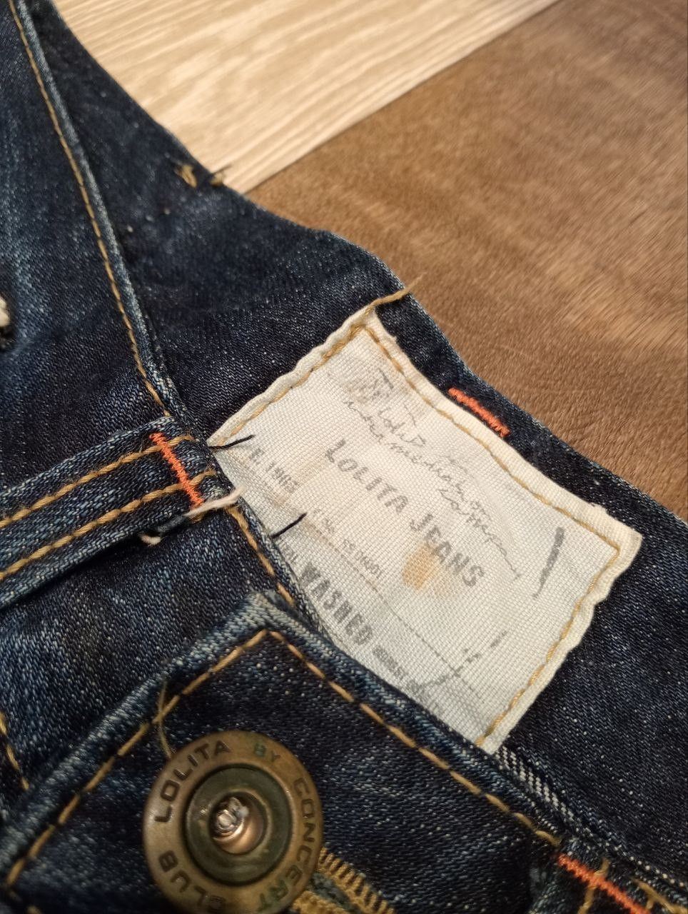 Japanese Brand LOLITA JEANS BLUE WASHED DENIM COTTON LEATHER POCKET PANTS Size US 28 / EU 44 - 7 Thumbnail