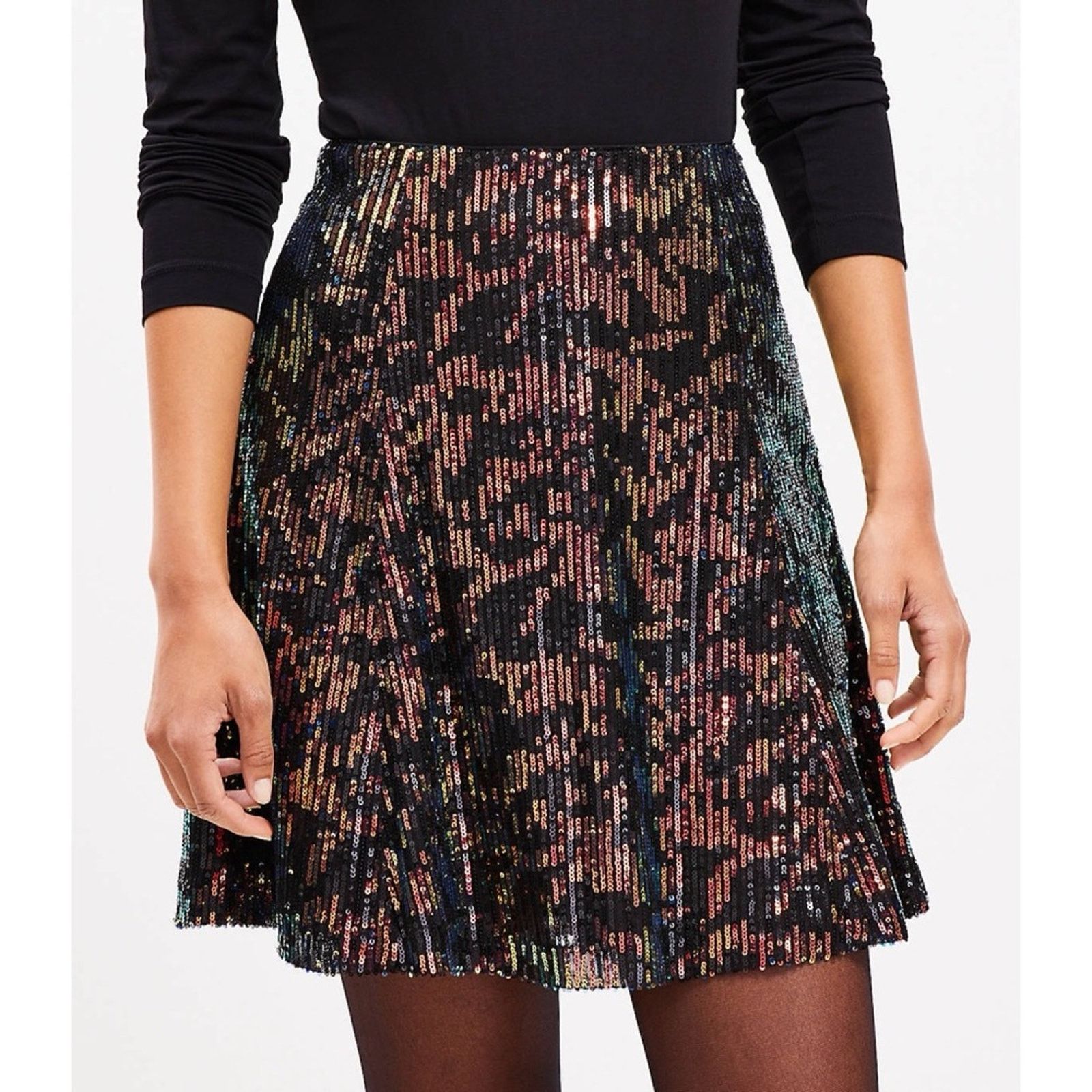 Loft Sequin Seamed Skirt 6 Size 28" / US 6 / IT 42 - 15 Thumbnail