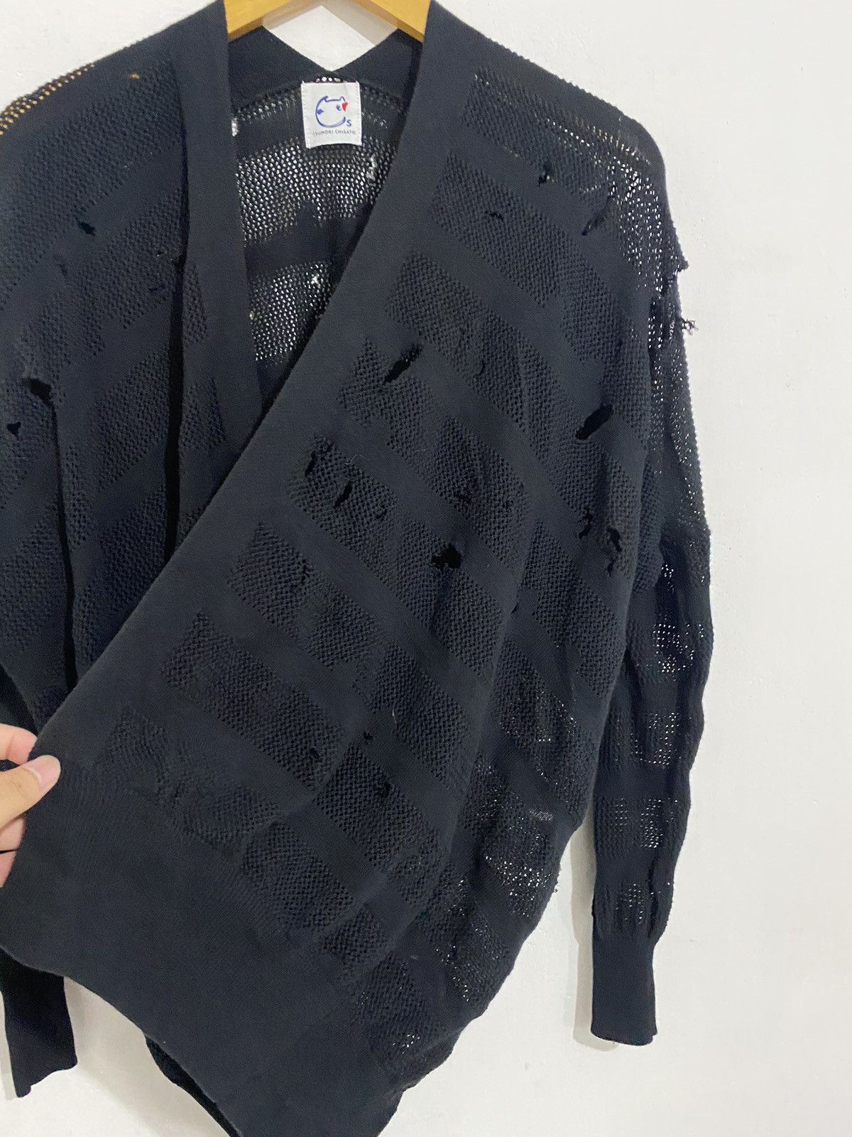 Issey Miyake × Japanese Brand × Tsumori Chisato 💸BINDINGOFFER💸Tsumori Isseymiyake Distressed Cardigan Size US L / EU 52-54 / 3 - 4 Thumbnail