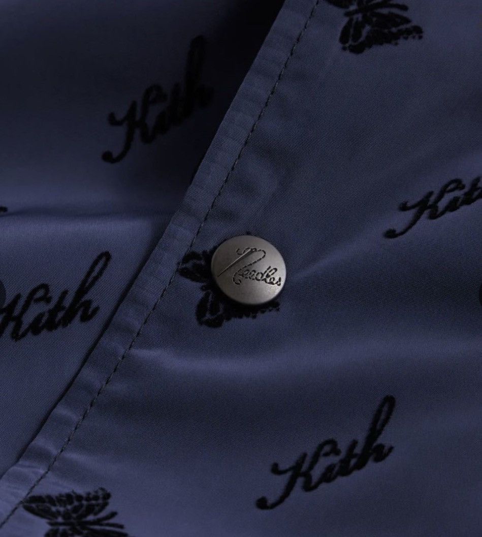 Kith × Needles KITH x NEEDLES Flocked Nylon Coaches Jacket Size US L / EU 52-54 / 3 - 4 Thumbnail