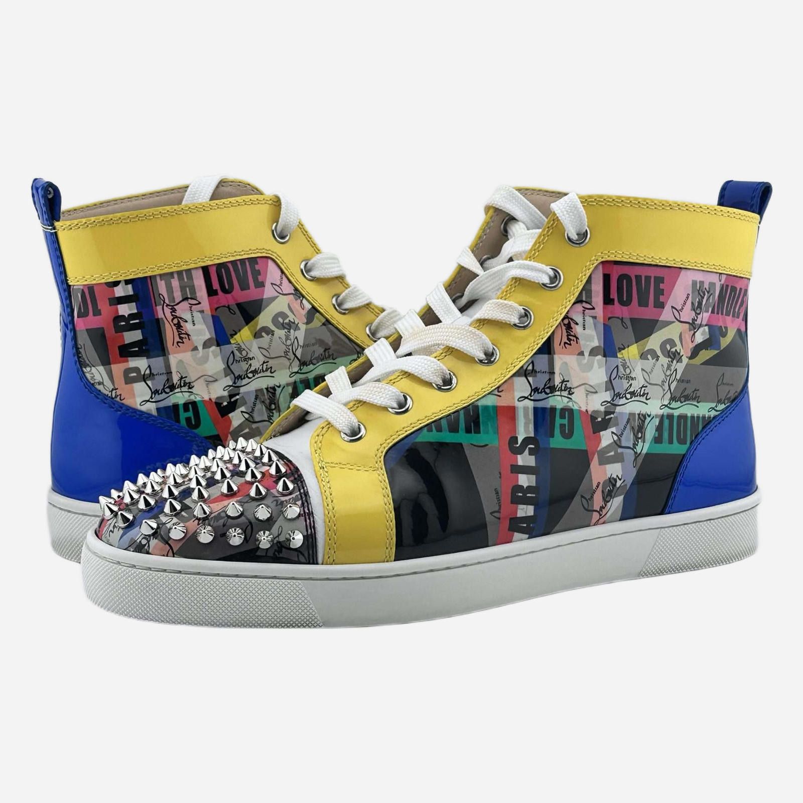 Christian Louboutin Christian Louboutin High Multi Patent Leather Spikes 40EU Size US 7 / EU 40 - 1 Thumbnail