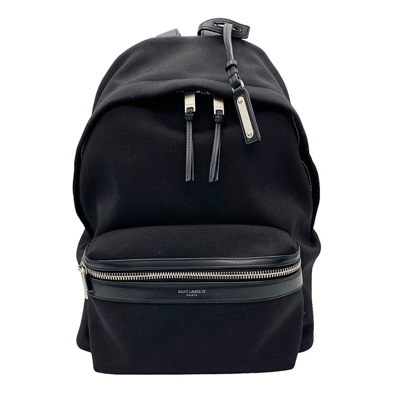 Yves Saint Laurent City Mini Backpack Leather Black Silver Hardware Rucksack