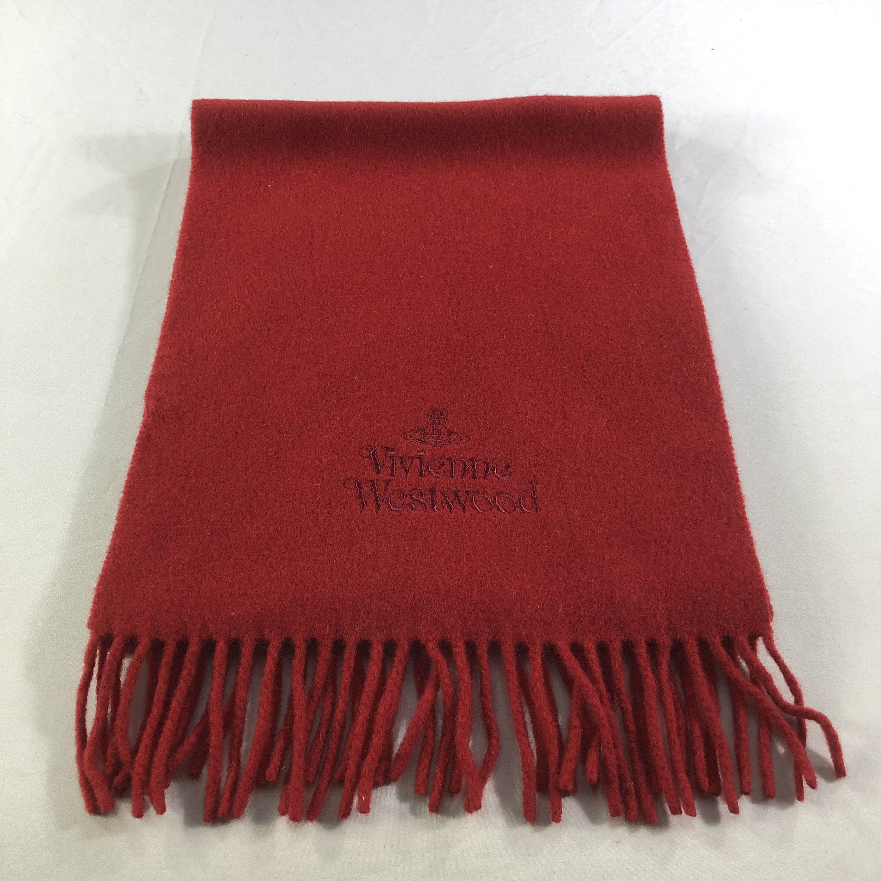 Vivienne Westwood Vivienne Westwood Plain Wool Scarf Muffler V1704 Size ONE SIZE - 2 Thumbnail