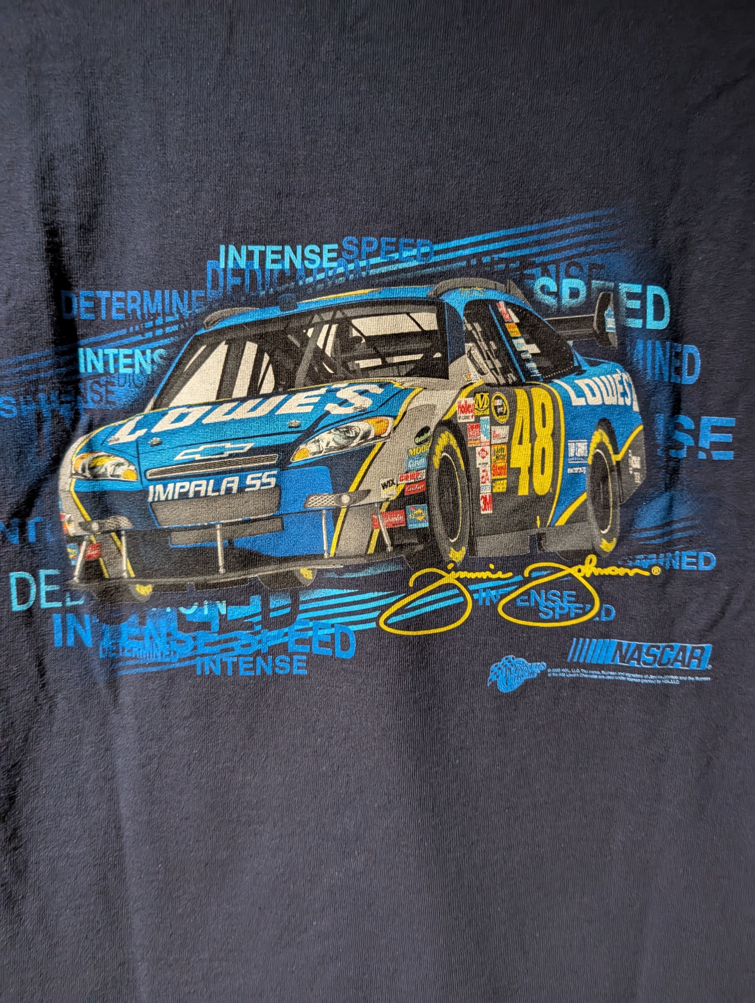 NASCAR Vtg Jimmie Johnson NASCAR Racing Graphic T-Shirt Lowe's #48 Size US XXL / EU 58 / 5 - 2 Thumbnail