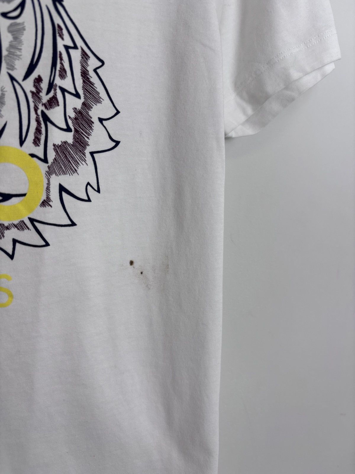 Kenzo Kenzo Paris Tiger Print Big Logo Men’s White T-Shirt Tee Size US S / EU 44-46 / 1 - 4 Thumbnail