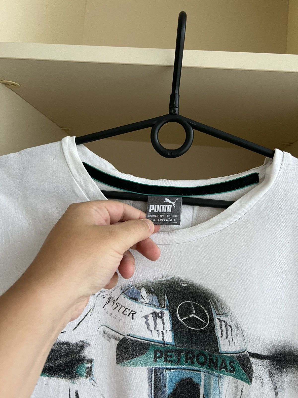 Mercedes-Benz Puma Mercedes Racing F1 Tee T-Shirt Lewis Hamilton Size US L / EU 52-54 / 3 - 7 Thumbnail