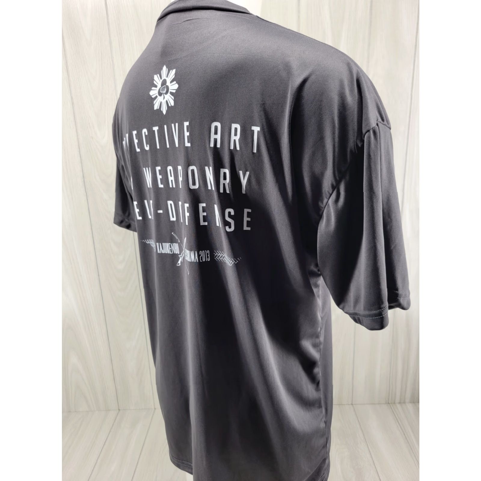 Vintage Kajukenbo Mens Shirt Size XL Polyester Gray Shirt Mens XL Gray Polyester Button-Up Short Sleeve Size US XL / EU 56 / 4 - 5 Thumbnail