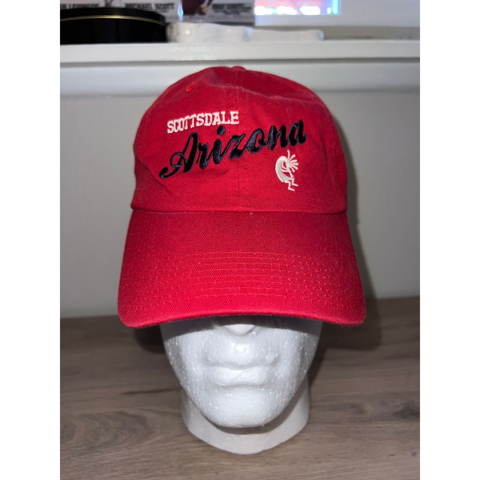 Other Scottsdale Arizona Hat Kokopelli Cap Headwear Graphic Red OS Size ONE SIZE - 1 Thumbnail