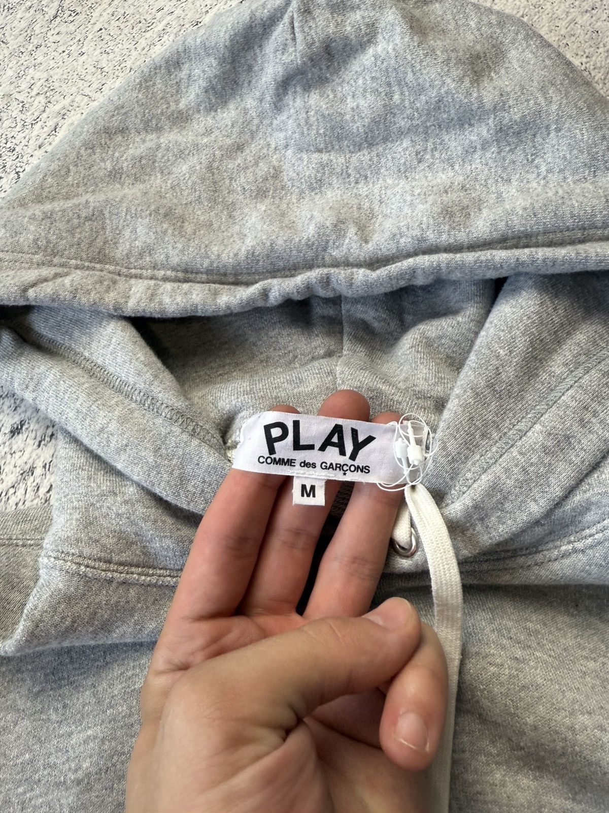 Comme des Garcons PLAY Comme Des Garcons Play CDG Grey Hoodie Sweatshirt Japanese Size M / US 6-8 / IT 42-44 - 16 Thumbnail