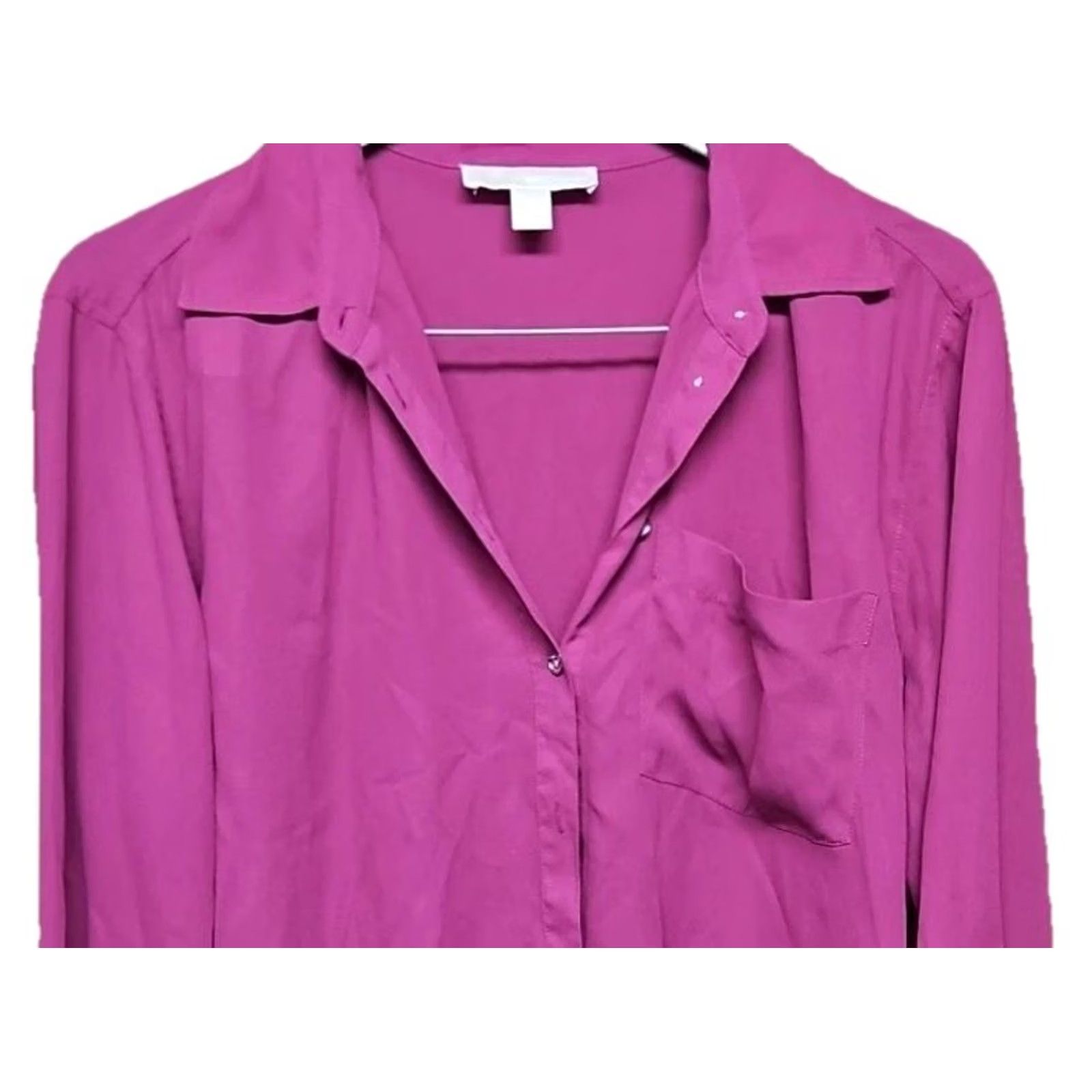 Michael Kors MICHAEL MIKHAEL Kors XL Purple/Violet Long Sleeve Button-Up Blouse Women Casual Work Regular Victory? Size XL / US 12-14 / IT 48-50 - 2 Thumbnail