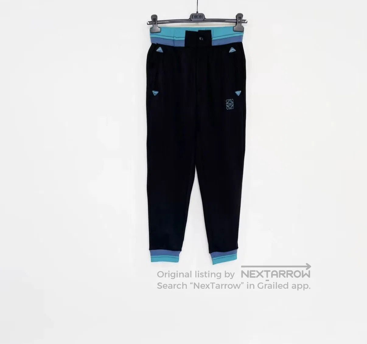 Loewe Black Sweatpants with Blue Accents Size 36. Size US 36 / EU 52 - 1 Thumbnail