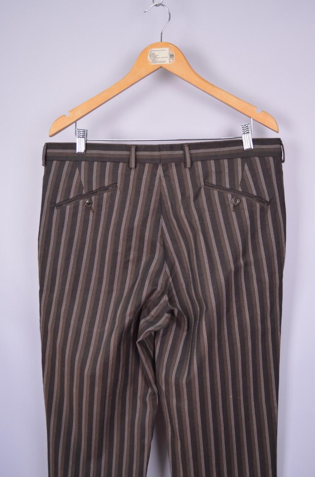 Kenzo Kenzo Mens Striped Cotton Brown Pants Size 52 W34 L34 Size US 44 / EU 60 - 5 Thumbnail