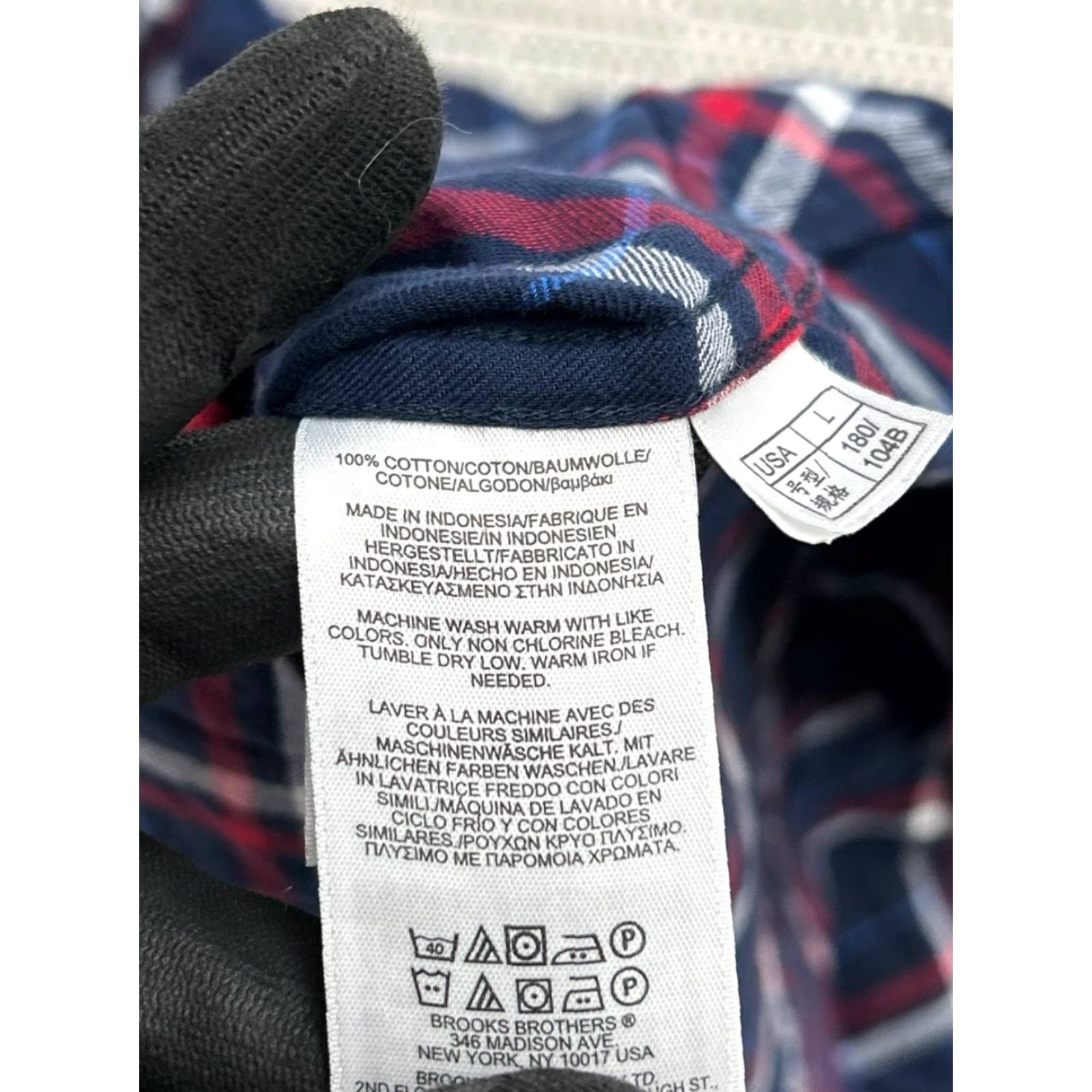 Brooks Brothers Brooks Brothers Red Fleece Flannel Shirt Mens Large Multicolor Plaid Button Down Shirt Size US L / EU 52-54 / 3 - 5 Thumbnail
