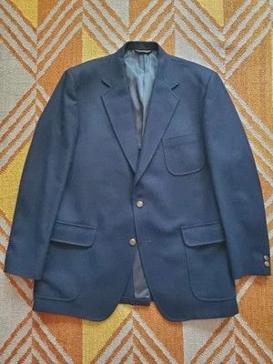 Huntington Vintage Huntington navy flannel ivy style blazer Size 42L - 2 Thumbnail
