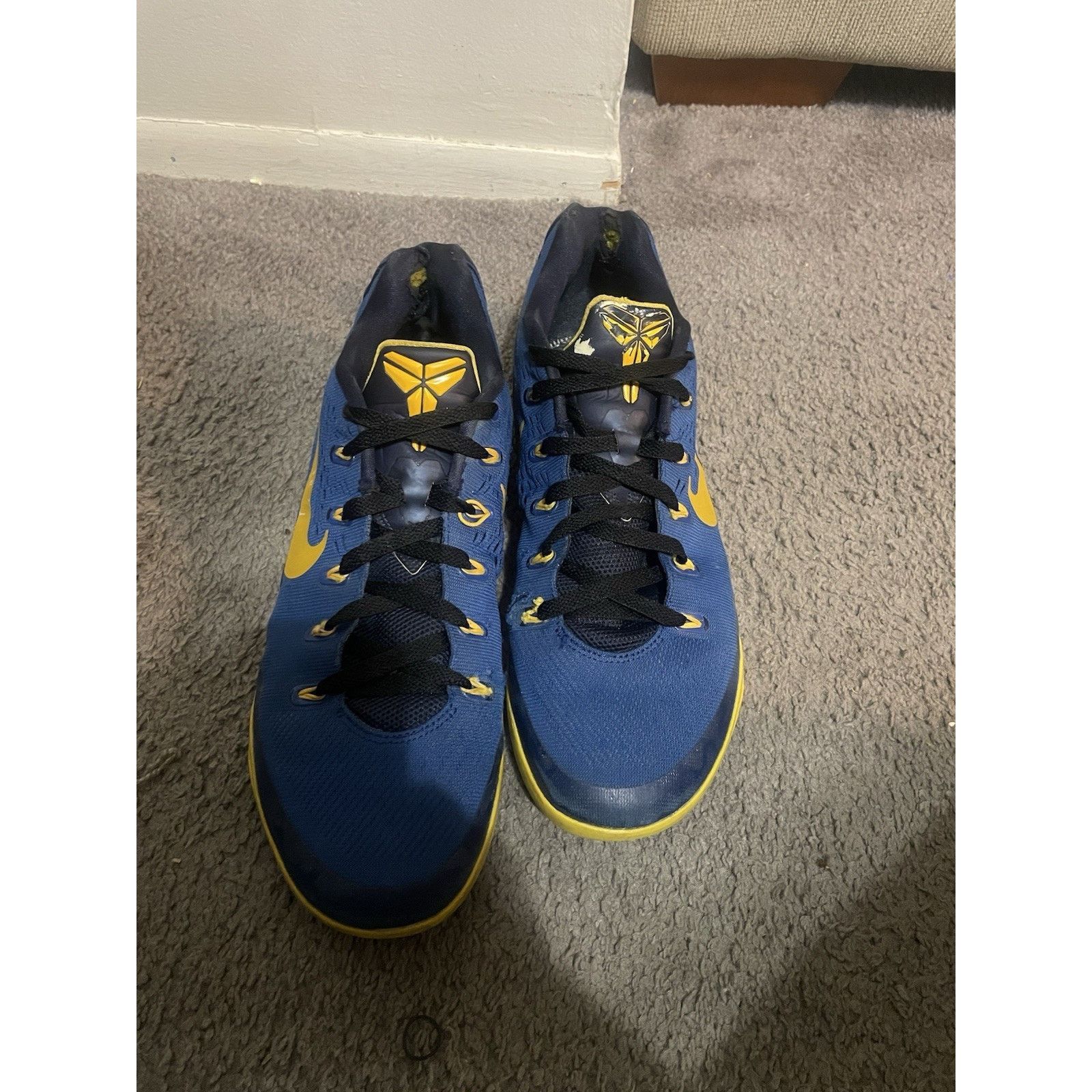 Nike Size 13 - Nike Kobe 9 EM Gym Blue University Gold 646701-474 Size US 13 / EU 46 - 4 Thumbnail