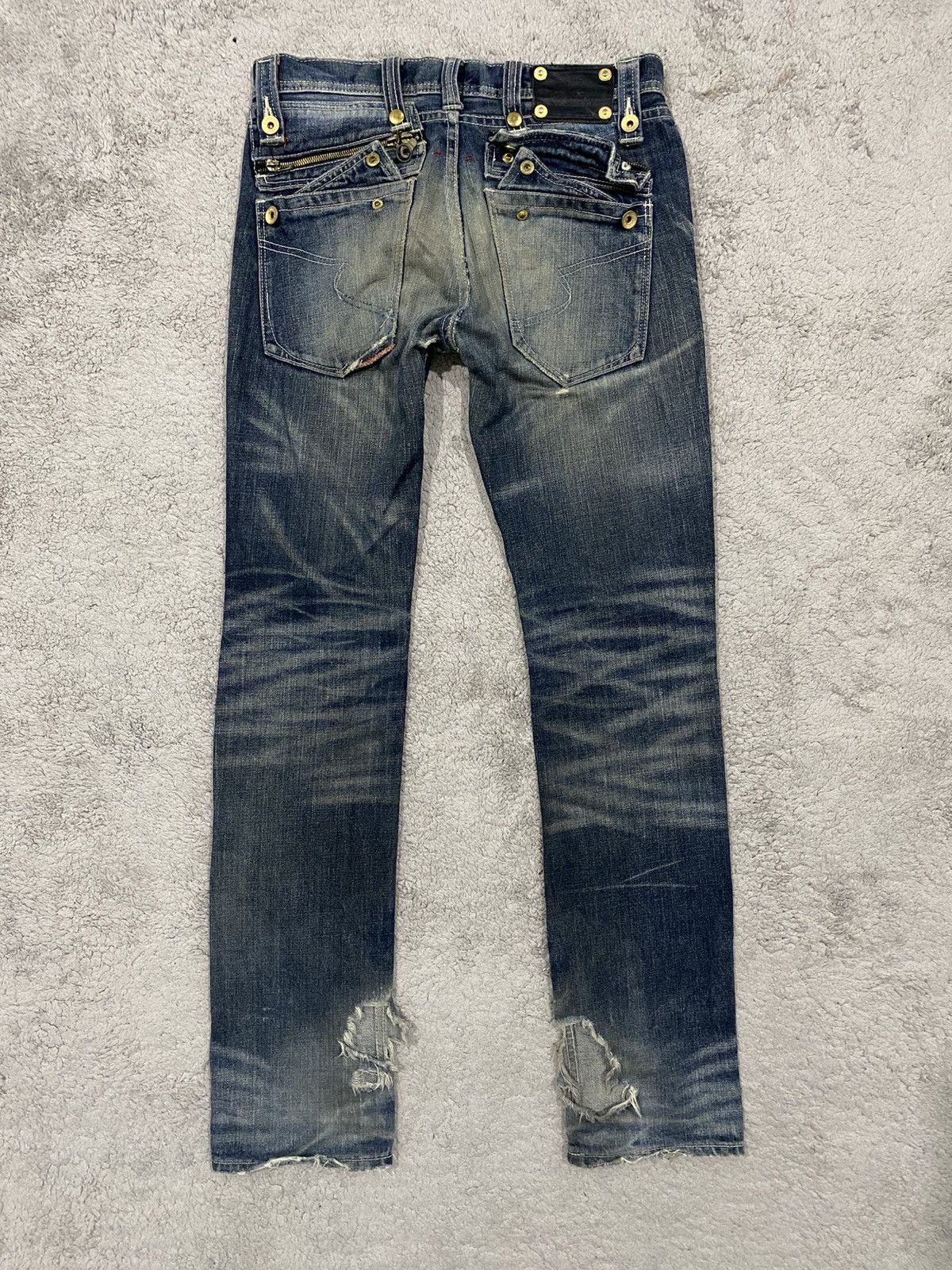 semanticdesign Semantic Design Mudwash Clawmark Distressed Denim Jeans Size US 32 / EU 48 - 2 Thumbnail