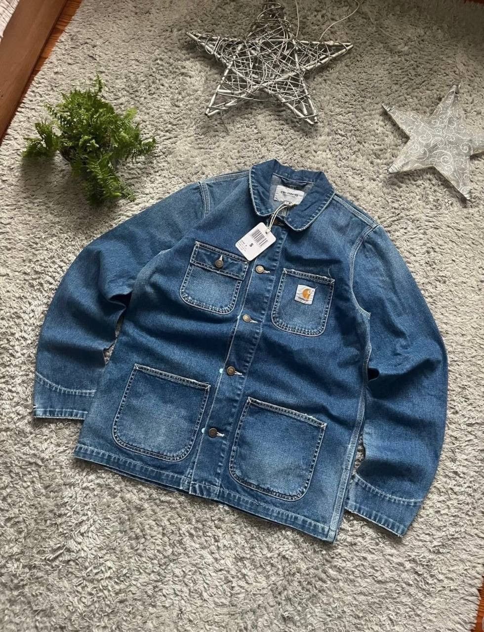 Carhartt 00s Vintage Carhartt Michigan Chore Jacket Denim Jacket Rare Size US S / EU 44-46 / 1 - 2 Thumbnail