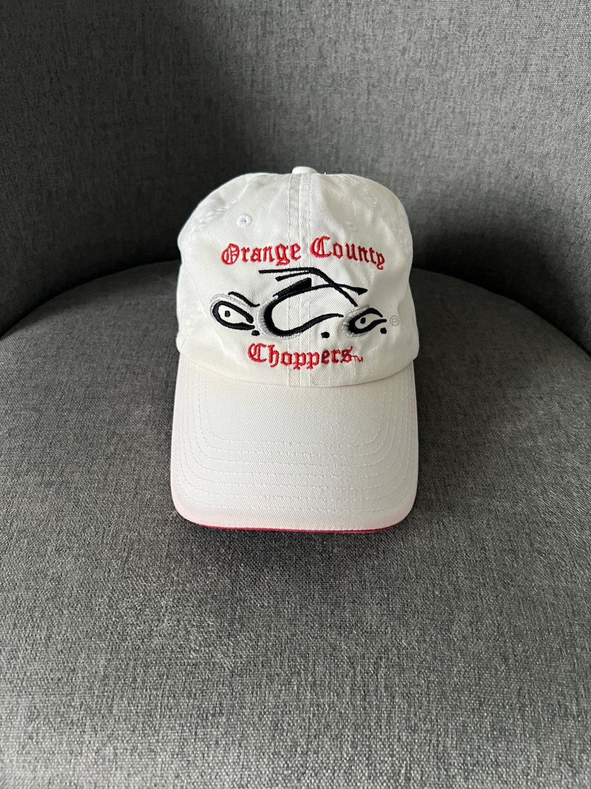 Vintage Orange County Choppers Cap, White Red with Logo, OSFM Size ONE SIZE - 10 Thumbnail