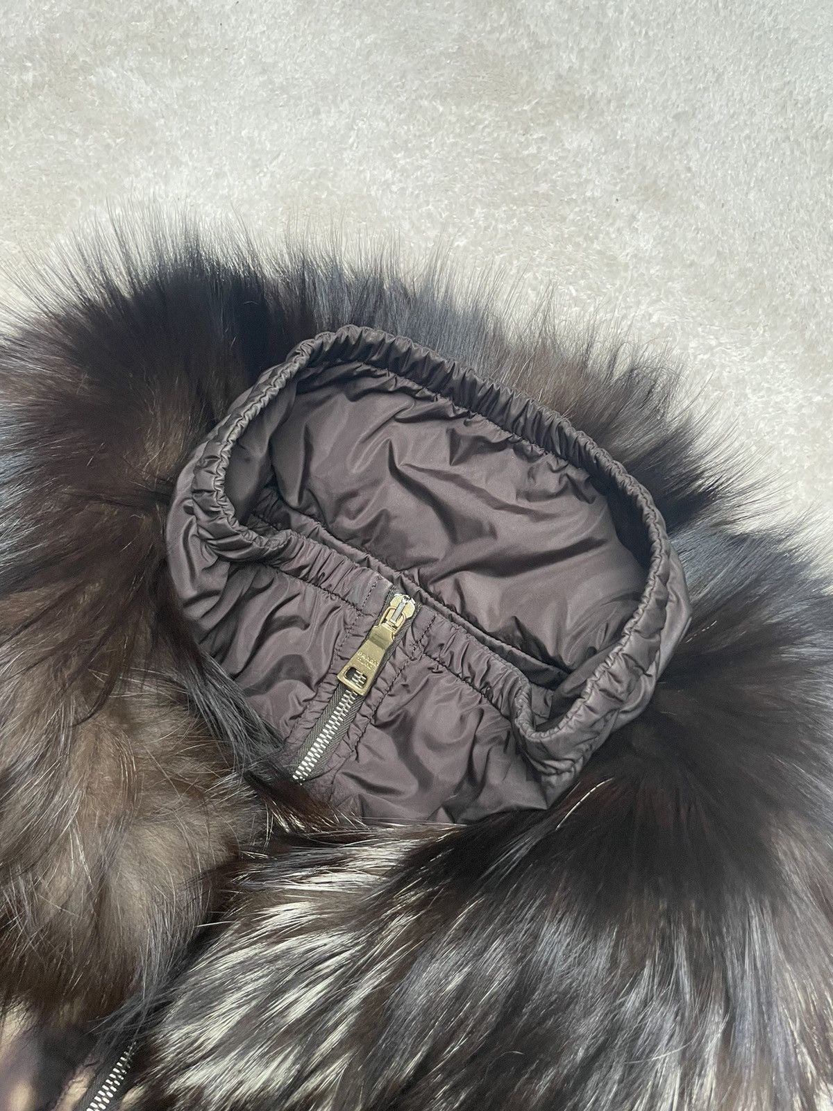Prada 2000's Prada Leopard Fur Neck Down Jacket Size M / US 6-8 / IT 42-44 - 12 Thumbnail